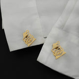 Hollow Santa Cufflinks Stainless Steel Christmas Twins Cuffs Jewelry