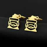Hollow Santa Cufflinks Stainless Steel Christmas Twins Cuffs Jewelry