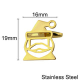 Hollow Santa Cufflinks Stainless Steel Christmas Twins Cuffs Jewelry
