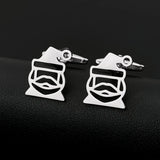 Hollow Santa Cufflinks Stainless Steel Christmas Twins Cuffs Jewelry