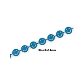 Hollow Smile Facial Chain Accessories Silver Copper Paint