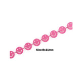 Hollow Smile Facial Chain Accessories Silver Copper Paint