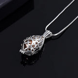 Stainless Steel Memorial Locket Necklace With Cremation Mini Urn