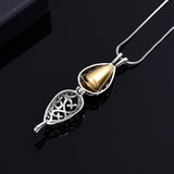 Stainless Steel Memorial Locket Necklace With Cremation Mini Urn