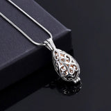 Stainless Steel Memorial Locket Necklace With Cremation Mini Urn