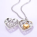 Heart Shaped Cremation Locket Urn Necklace Women Keepsake Jewelry