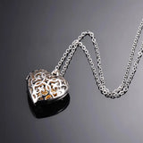 Heart Shaped Cremation Locket Urn Necklace Women Keepsake Jewelry