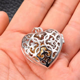 Heart Shaped Cremation Locket Urn Necklace Women Keepsake Jewelry