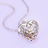 Heart Shaped Cremation Locket Urn Necklace Women Keepsake Jewelry
