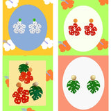 Resin Flower & Leaf Pendant Earrings DIY Materials
