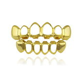 Hollow Grillz Teeth Men Women Set Top & Bottom Copper Hip Hop Tooth Caps