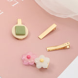 Hollow Acrylic Patch for DIY Hair Accessories, Square Ring