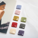 Hollow Acrylic Patch for DIY Hair Accessories, Square Ring