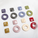 Hollow Acrylic Patch for DIY Hair Accessories, Square Ring