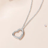 Heart Pendant Necklace With Diamond for Women Bride Wedding