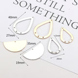 DIY Porous Stud Earring Accessories, Wrapped in Material