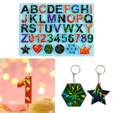 Holographic Alphabet Keychain Silicone Mold DIY Jewelry Making