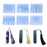Holographic Bookmark Crystal Epoxy Resin Mold with Hanging Hole