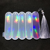 Holographic Bookmark Crystal Epoxy Resin Mold with Hanging Hole