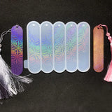 Holographic Bookmark Crystal Epoxy Resin Mold with Hanging Hole