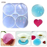 Holographic Coaster Epoxy Resin Mold Laser Silicone Mold