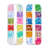 Heart Shape Holographic Glitter Resin Filling for DIY Jewelry Nail Art