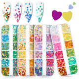 Heart Shape Holographic Glitter Resin Filling for DIY Jewelry Nail Art