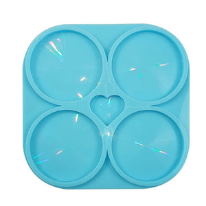 Heart Silicone Resin Mold for DIY Craft - Cup Pad Mat Casting Tool