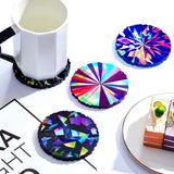 Holographic Light Shadow Coaster Crystal Epoxy Resin Mold