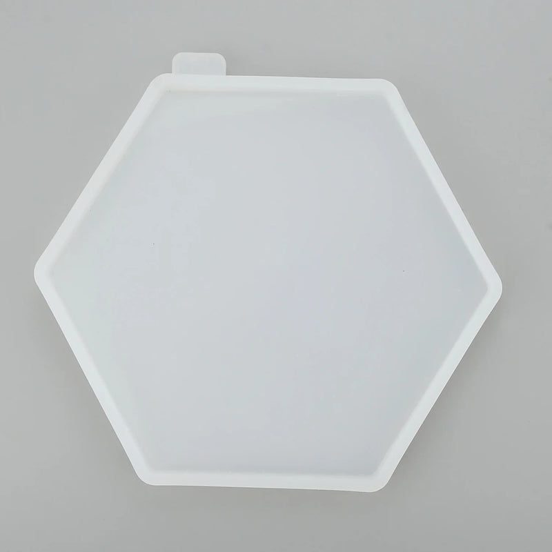 Holo Light Shadow Coaster Silicone Mold, Geode Epoxy Resin DIY Cup Mat