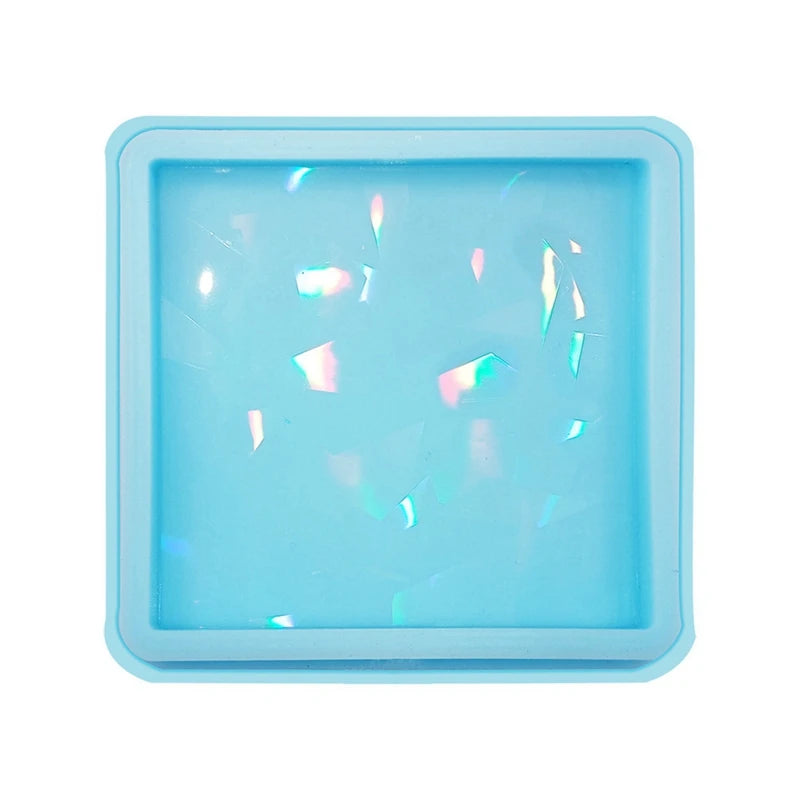 DIY Holographic Light Shadow Cup Pad Mat Coaster Silicone Mould