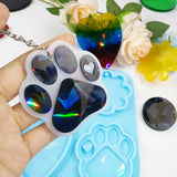 Holographic Light & Shadow Keychain Resin Mold DIY Craft Tool
