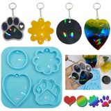 Holographic Light & Shadow Keychain Resin Mold DIY Craft Tool