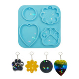 Holographic Light & Shadow Keychain Resin Mold DIY Craft Tool