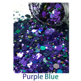 Colorful Holographic Nail Art Sequins Chunky Glitter Iridescent Flakes