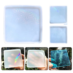 Square Coaster Resin Molds for Cups, Epoxy Casting Mold