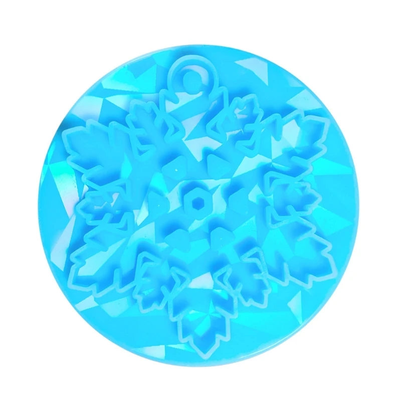 Rainbow Snowflake Silicone Mold for Resin Keychain Epoxy Molds Christmas Decor