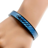Philippians 4:13 Carbon Fiber Stainless Steel Cuff Bangle Bracelet