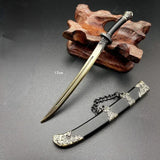 Ancient Sword Key Chains for Men with Scabbard Decorative Pattern
