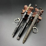Ancient Sword Key Chains for Men with Scabbard Decorative Pattern