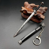 Ancient Sword Key Chains for Men with Scabbard Decorative Pattern