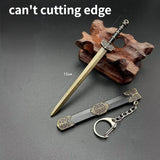 Ancient Sword Key Chains for Men with Scabbard Decorative Pattern