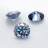 3.0mm Fancy Vivid Lab Grown Moissanite Loose Gemstone