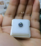 3.0mm Fancy Vivid Lab Grown Moissanite Loose Gemstone