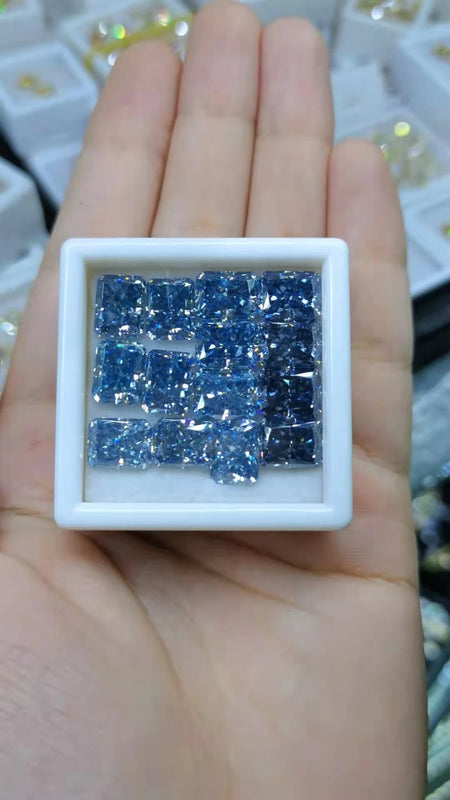 3x5mm Crushed Ice Radiant Moissanite Gemstones
