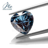 Dark VVS1 Heart Cut Moissanite 4X4-20X20mm Lab Grown Loose Stone