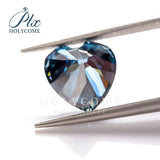 Dark VVS1 Heart Cut Moissanite 4X4-20X20mm Lab Grown Loose Stone
