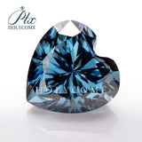 Dark VVS1 Heart Cut Moissanite 4X4-20X20mm Lab Grown Loose Stone