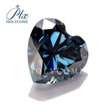 Dark VVS1 Heart Cut Moissanite 4X4-20X20mm Lab Grown Loose Stone