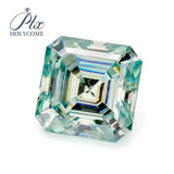Holycome Sea Moissanite Asscher Cut Certificated Gemstone Loose Stones